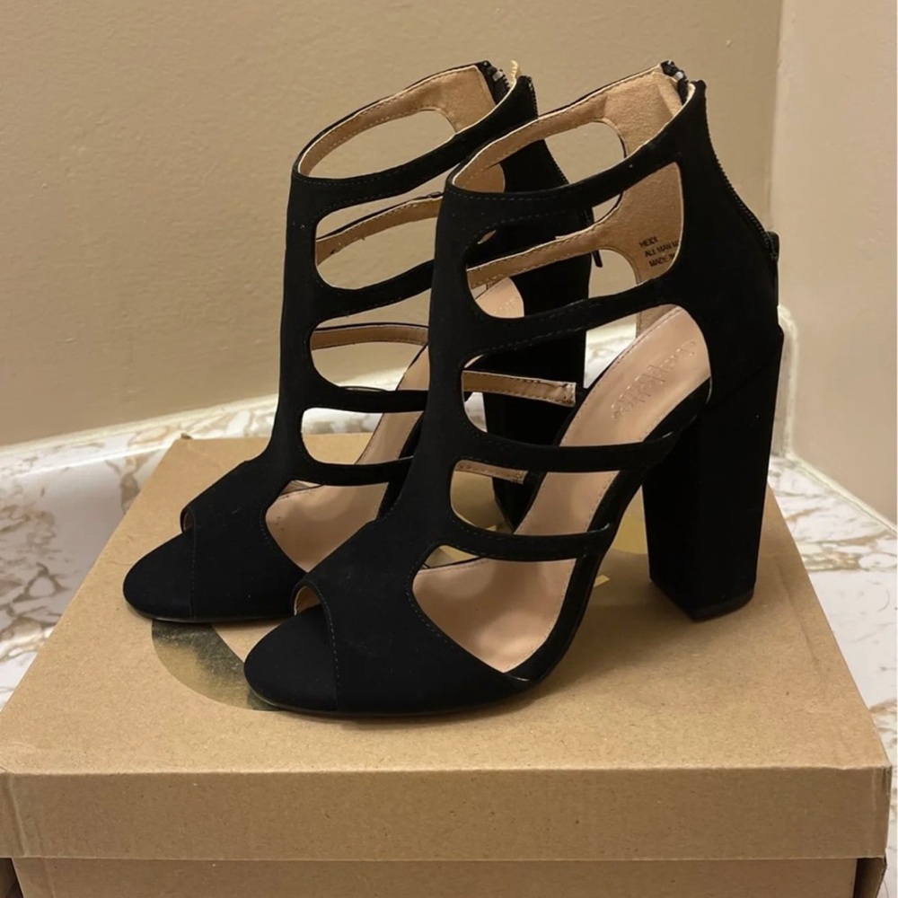 Black Block Heels